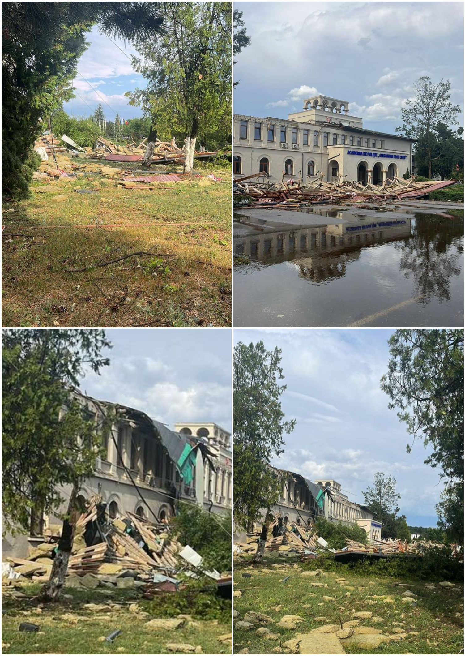 stirimax.ro dezastru la academia de politie din baneasa acoperisul unei cladiri prabusit in timpul furtunii